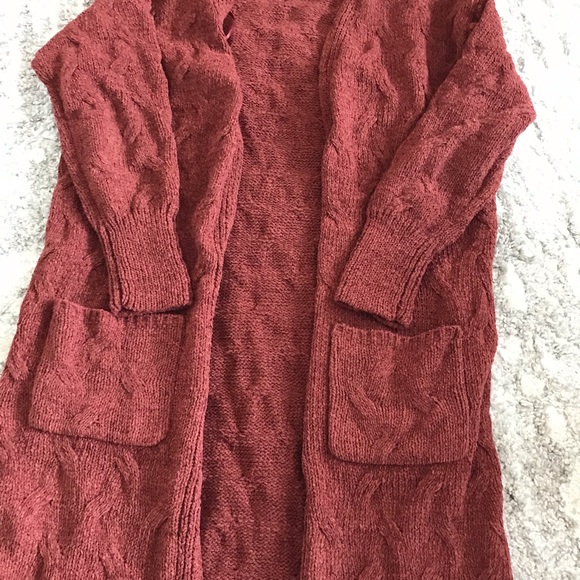 Hippie Rose Small Long Rust Sweater - Picture 4 of 4